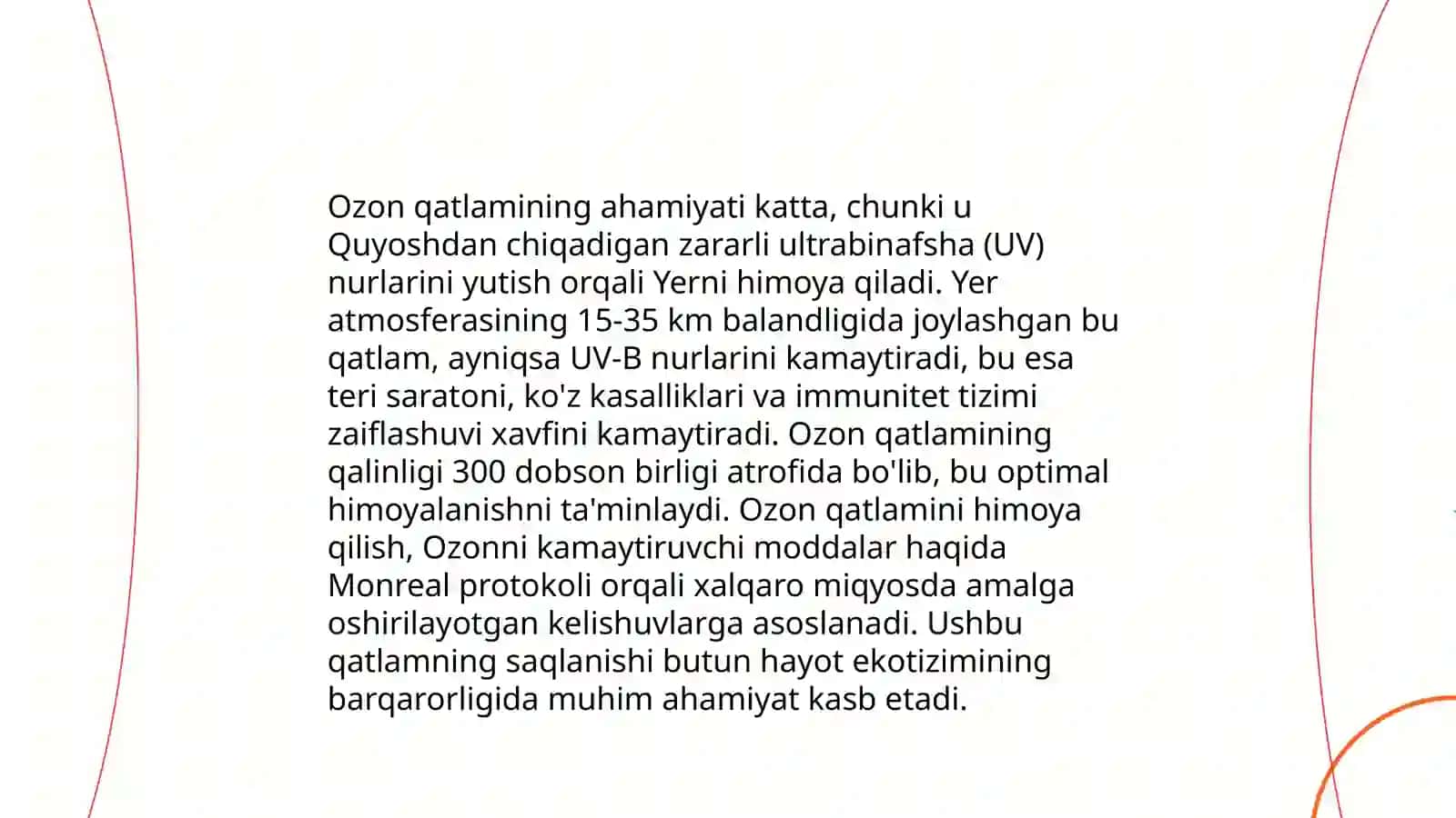 Ozon qatlamining yemirilishi va uning salbiy oqibatlari 4