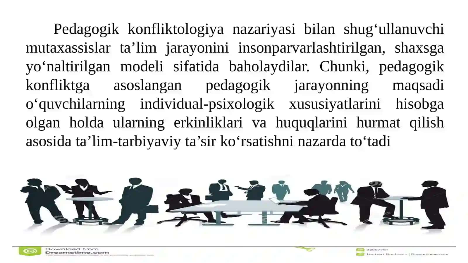 O‘zgani anglash (eshitish) va o‘zini anglatish qoidalari. Pedagogik konfliktlarni bartaraf etishda pedagogik hamkorlik 4