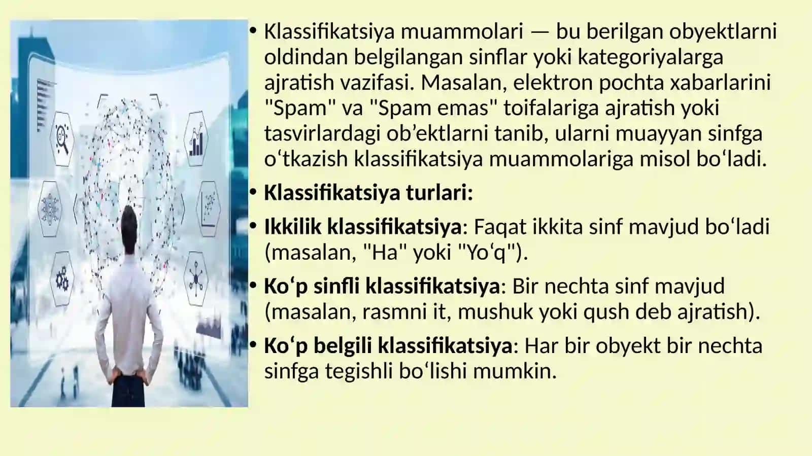 3-mavzu KLASSIFIKATSIYA VA KLASTERIZATSIYA 4