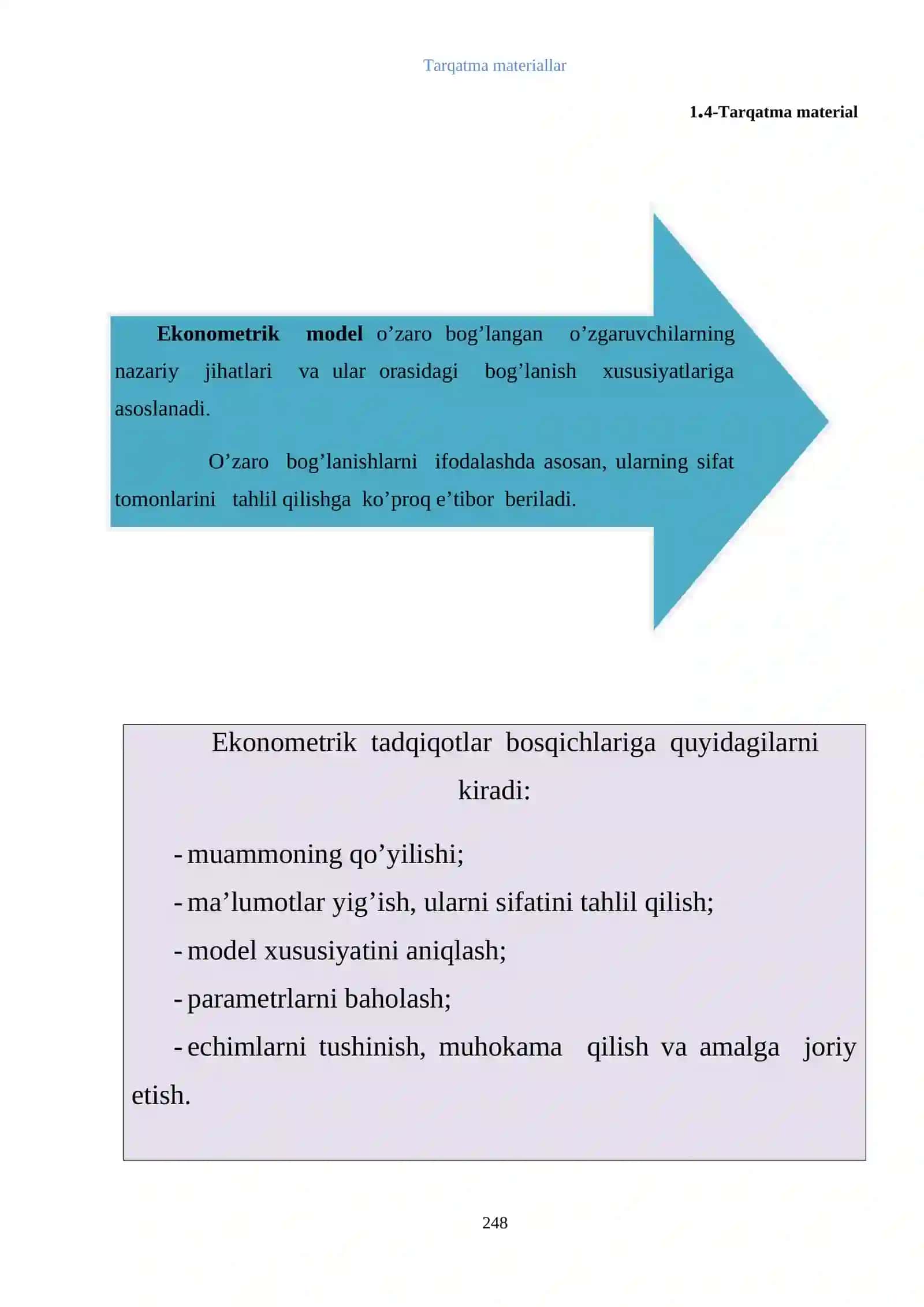 Ekonomеtrika faninig prеdmеti, usullari, vazifalari va asosiy tushunchalari 4