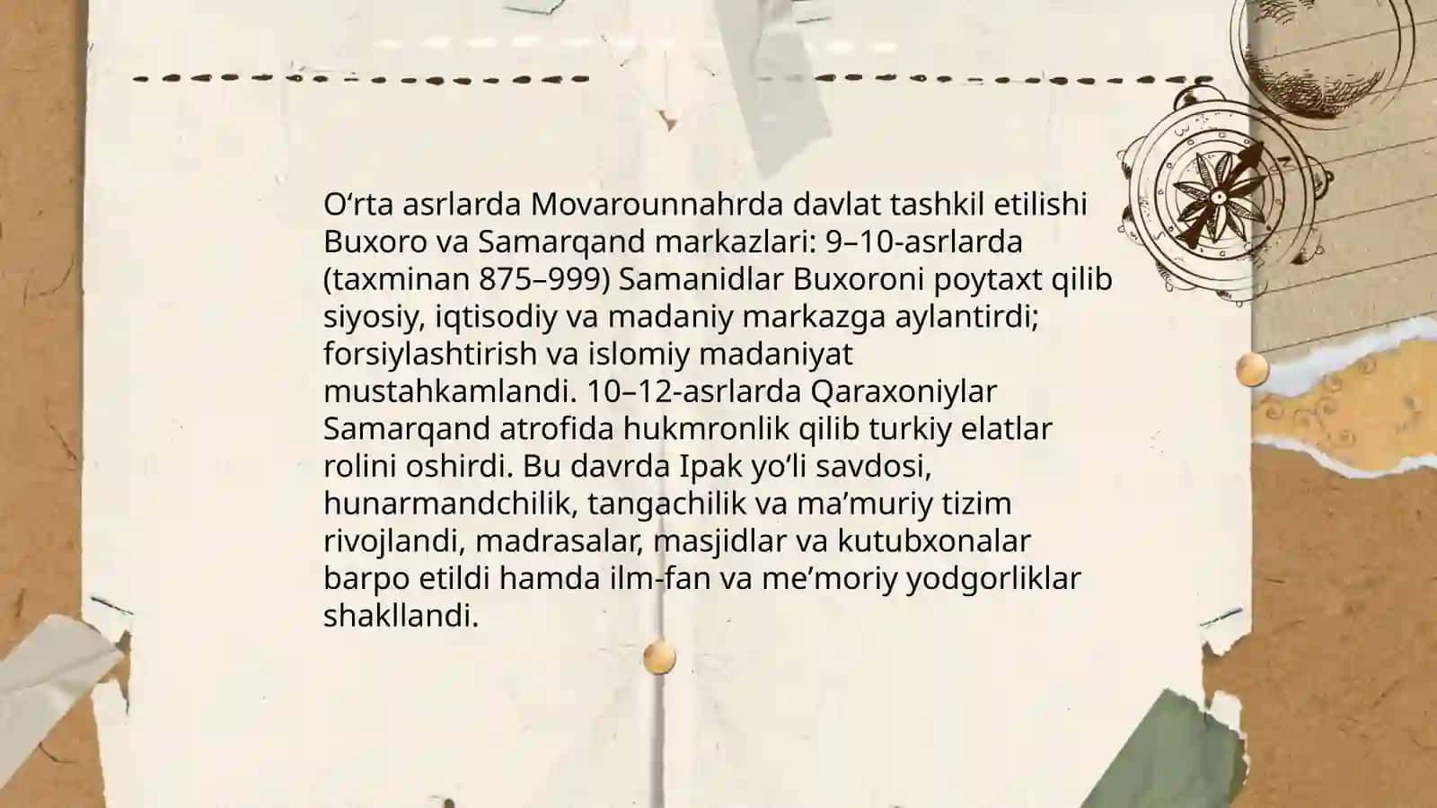 Ozbekiston davlatchiligining shakllanish va taraqqiyot bosqichlari 4