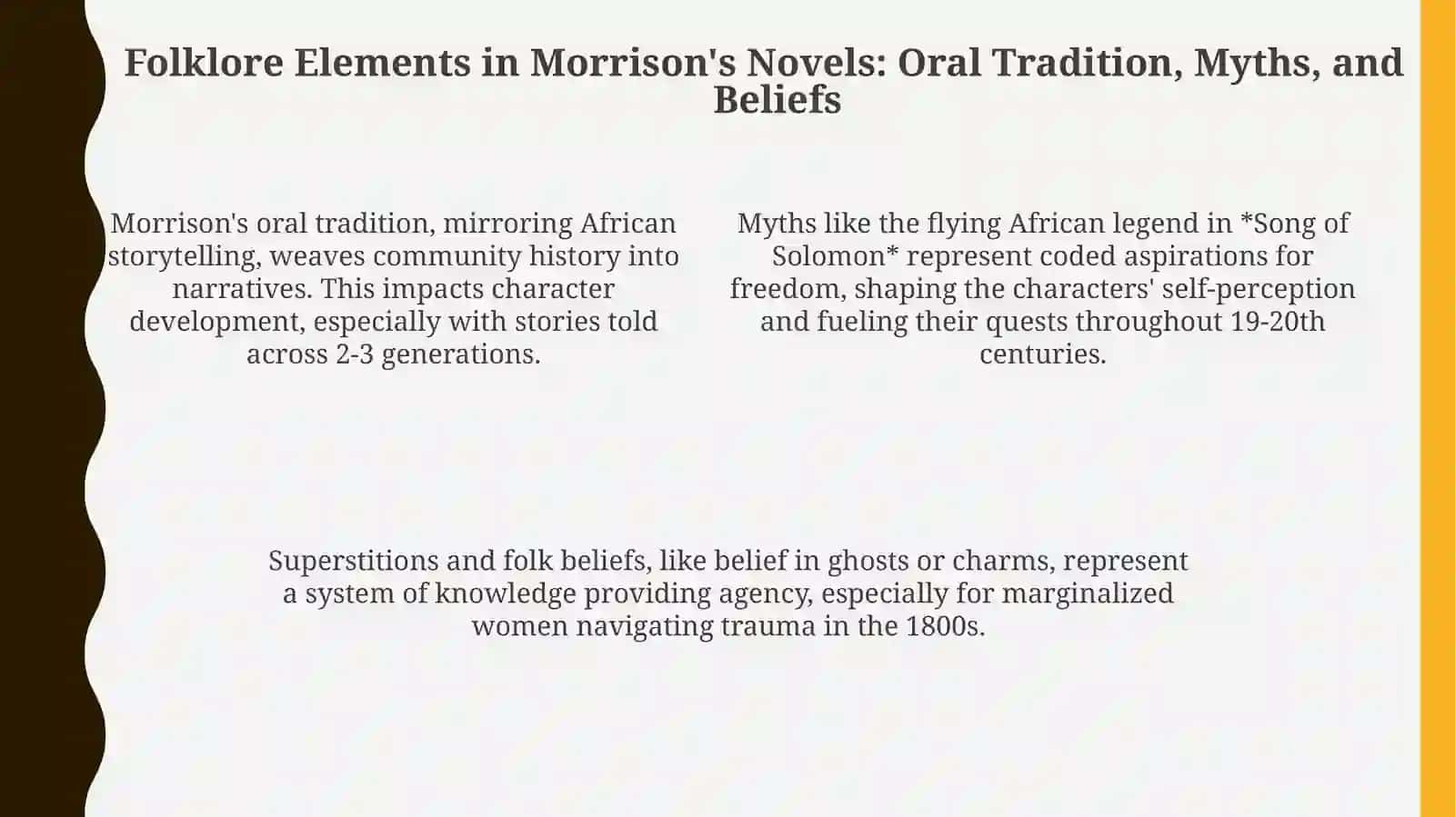 Folklore's Echoes: Defining Identity and Memory in Morrison's Novels 4