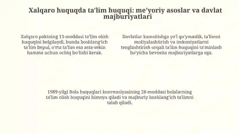 Ta'lim huquqi va ijtimoiy adolat 4
