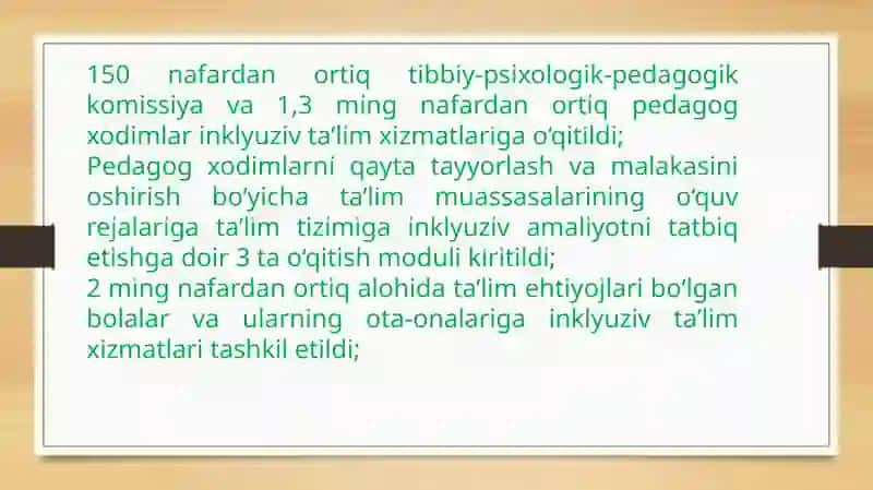 O‘zbekistondagi imkoniyati cheklangan bolalar uchun inkluziv ta’lim 4