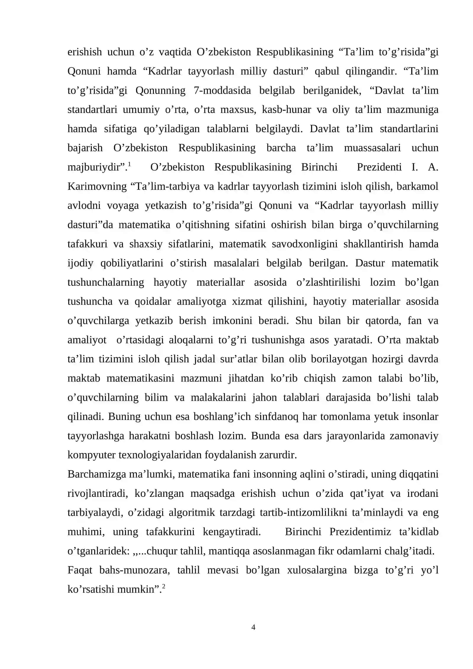 "MOODLE TIZIMIDA TOPSHIRIQLARNI HOSIL QILISH" 4
