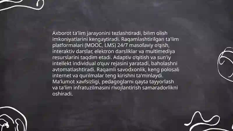 Axborotning jamiyat rivojidagi o‘rni va ahamiyati 4