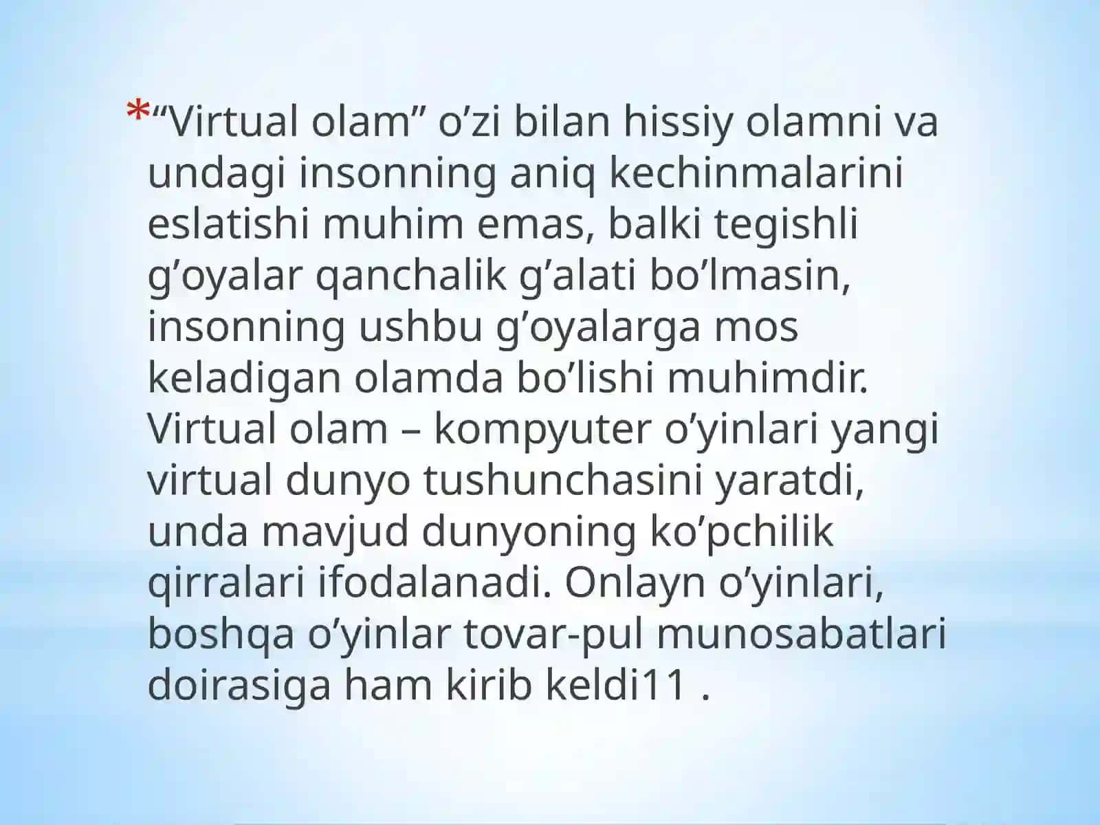 Virtual olamda jozibadorligiga qaramlik 4