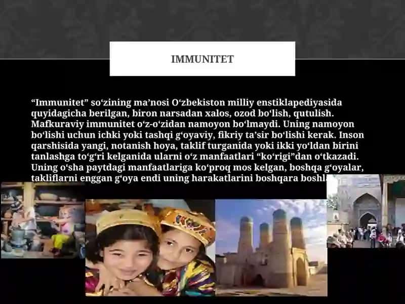 MAFKURAVIY IMMUNITET, UNING MOHIYATI VA MUAMMOLARI. 4
