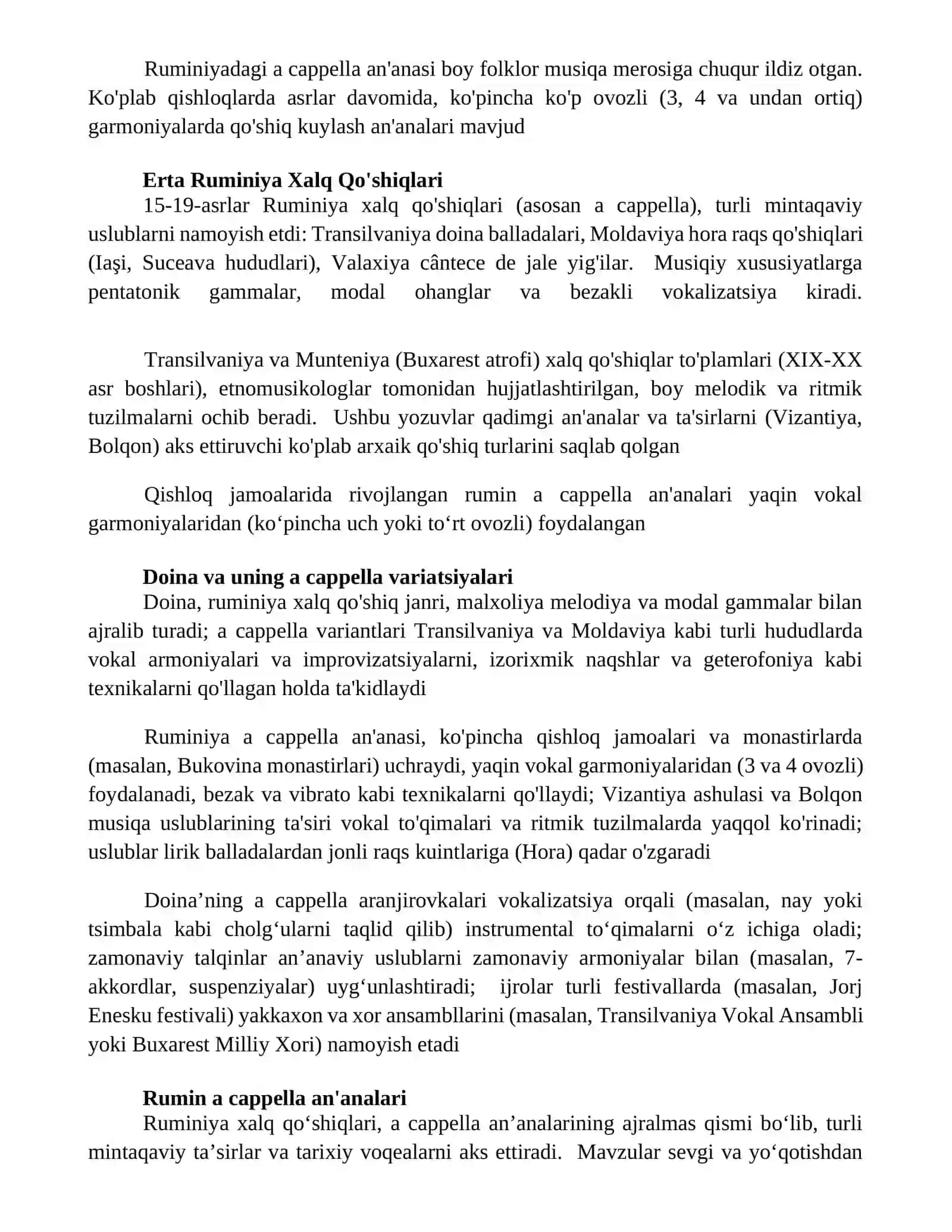 Qòshiq romans va akapella 4