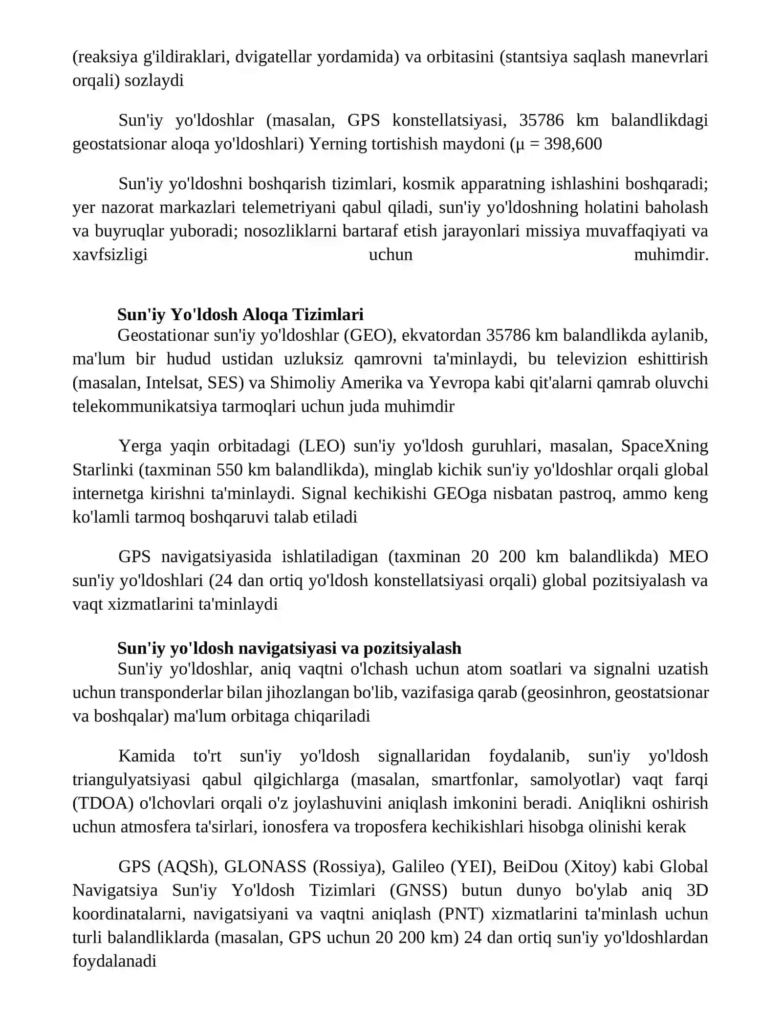 Suniy yoldoshlar 4