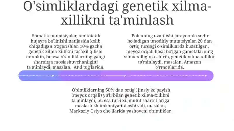 Gulli oʻsimliklar olamida amitoz, mitoz va meyozning ahamiyati 4