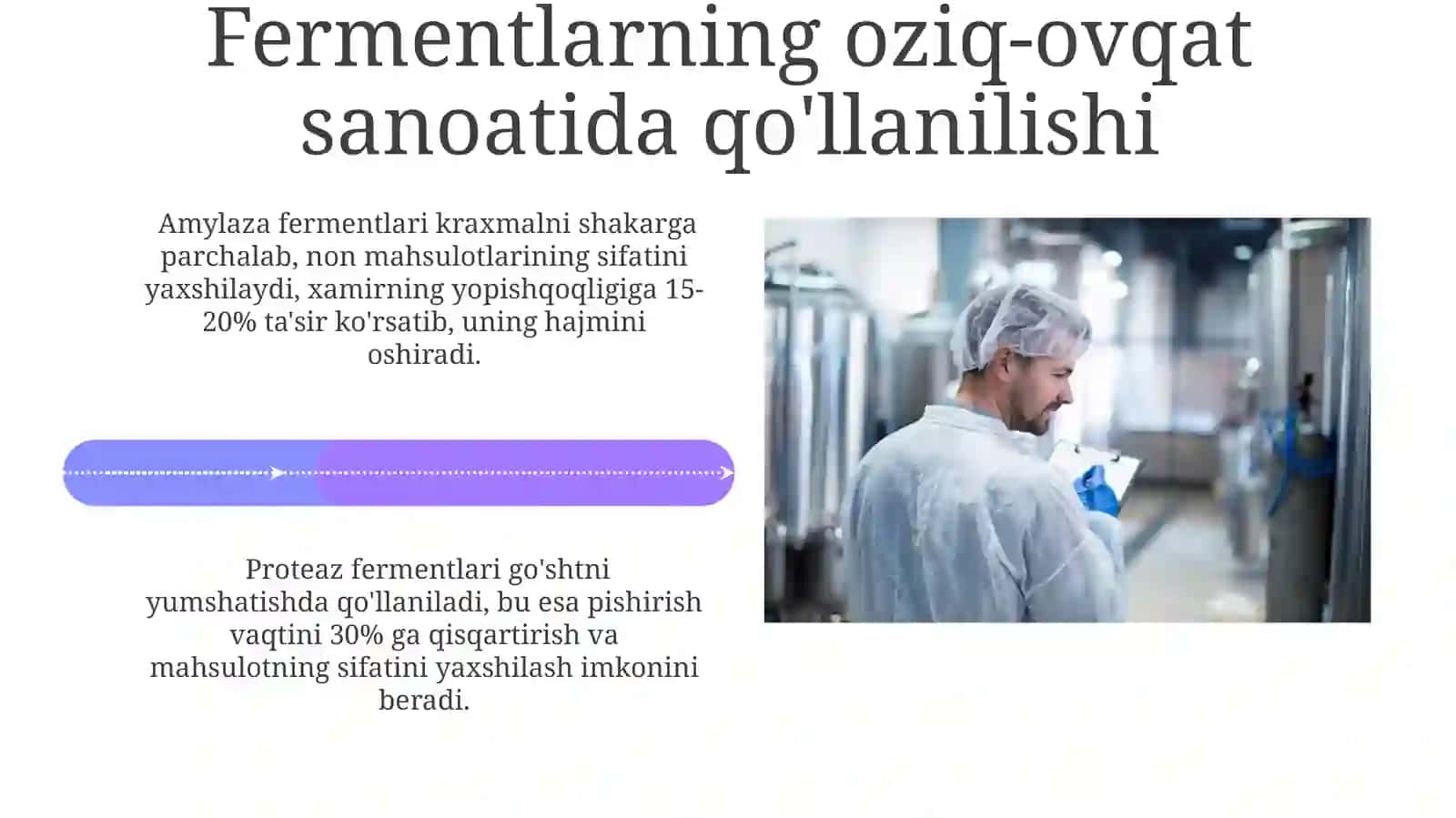 Fermentlarni oziq ovqat sanoatida qo'llanishi 4