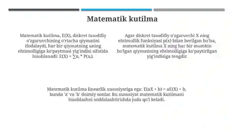 Diskrettasodifiymiqdorningsonlixarasteristikalari 4