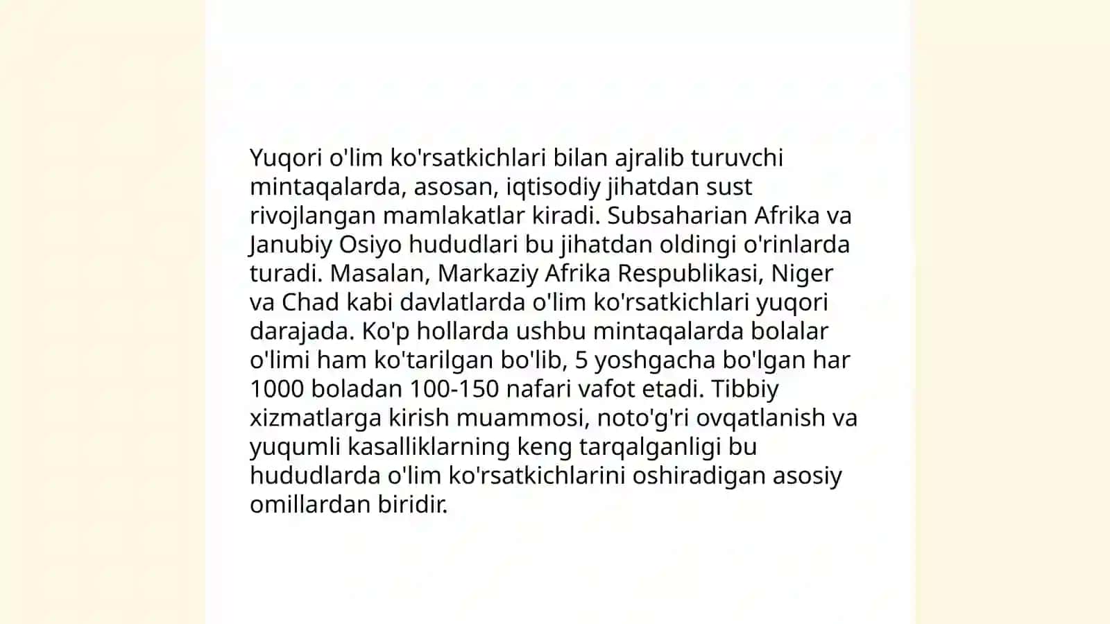Dunyo aholisi oʻlimi, sabablari va epidemiologik oʻtish 4