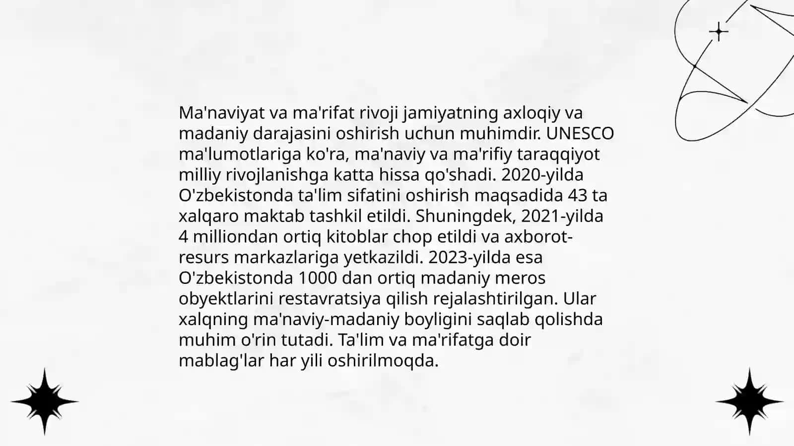 Yangi O'zbekistonda amalga oshirilayotgan ma'naviy o'zgarishlar 4