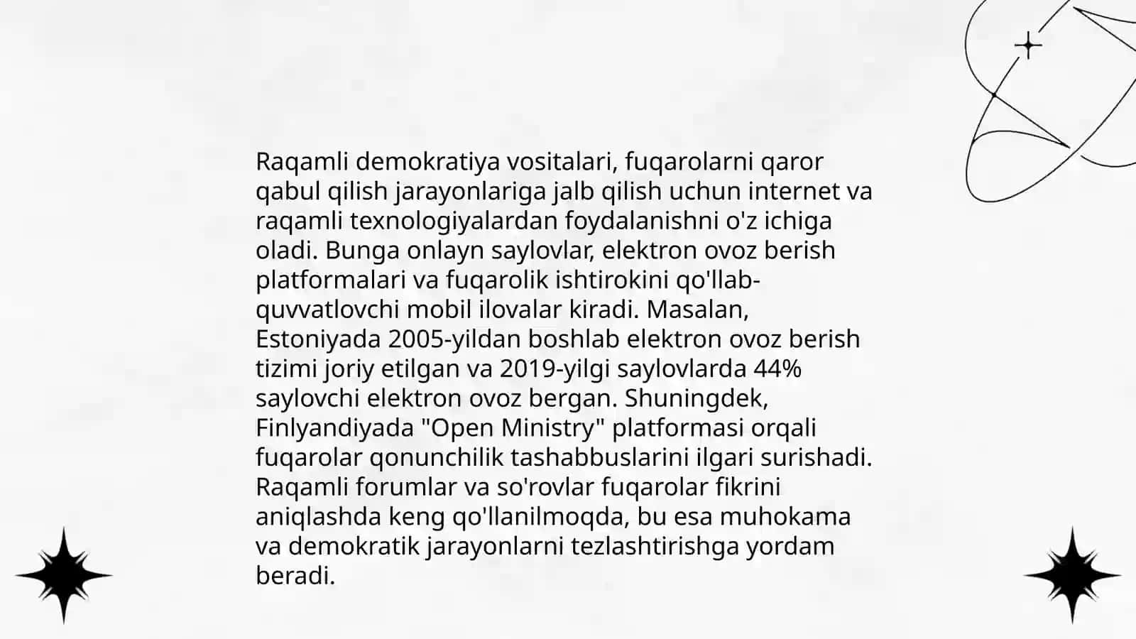 Virtual qabulxonalar jamiyatni demokratlashtirish mezoni 4