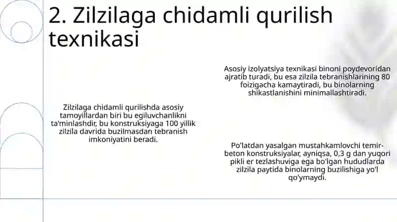 Zilzila oqibatlarini kamaytirishning asosiy tadbirlari 4
