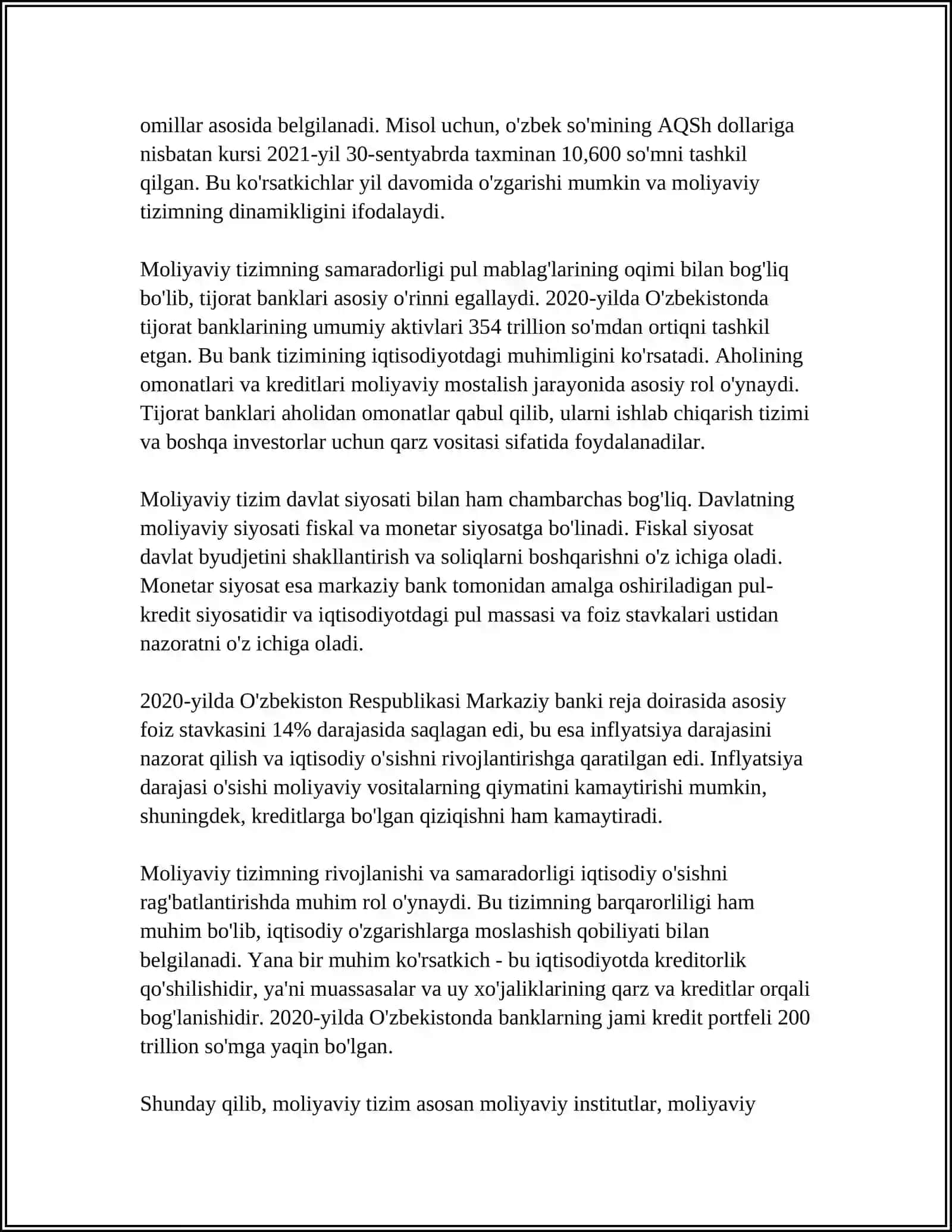 MOLYAVIY TIZIMI 4