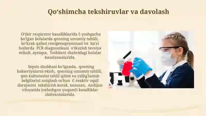 Pediateriya amaliyotda kòp uchraydigan infeksiyalar qòźģatuvchilar, patogenez,laboratoriya tashhisi 4