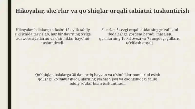 Og'zaki usullar bilan bolalarni tabiat bilan tanishtirish 4