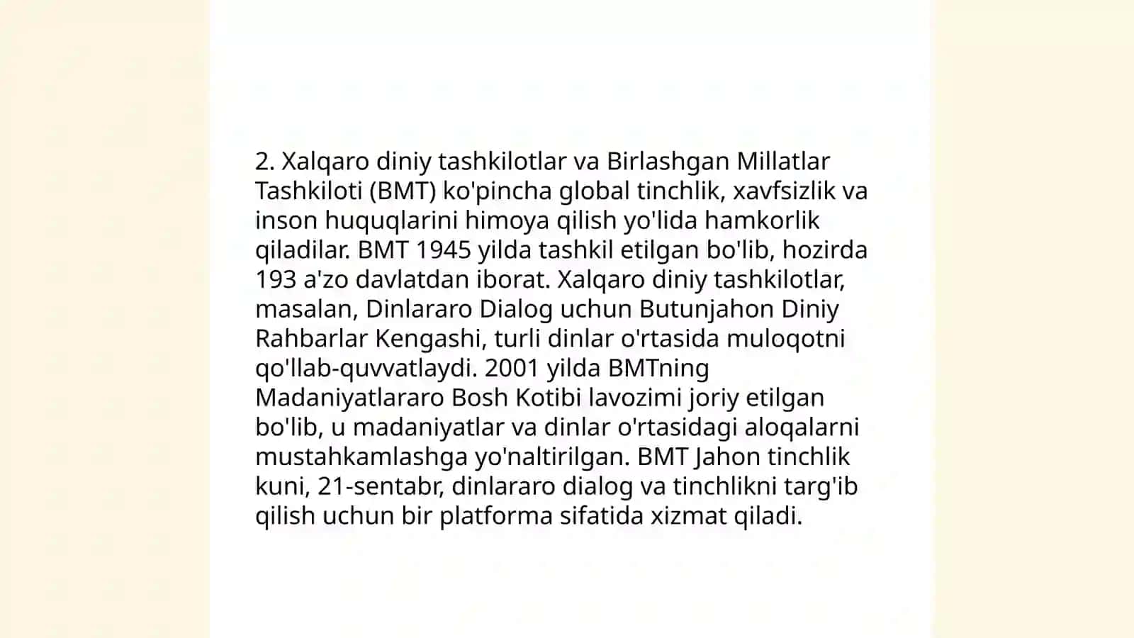 xalqaro diniy tashkilotlar faoliyatining tarixi va ularning barqaror rivojlanishiga erishishdagi ahamiyati 4