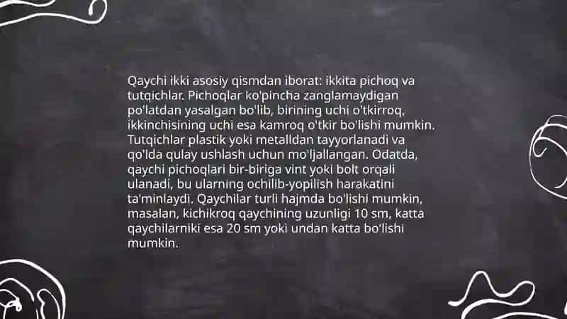 Metall qaychining turlari,tuzilishi,ishga sozlash,qirqish usullari 4