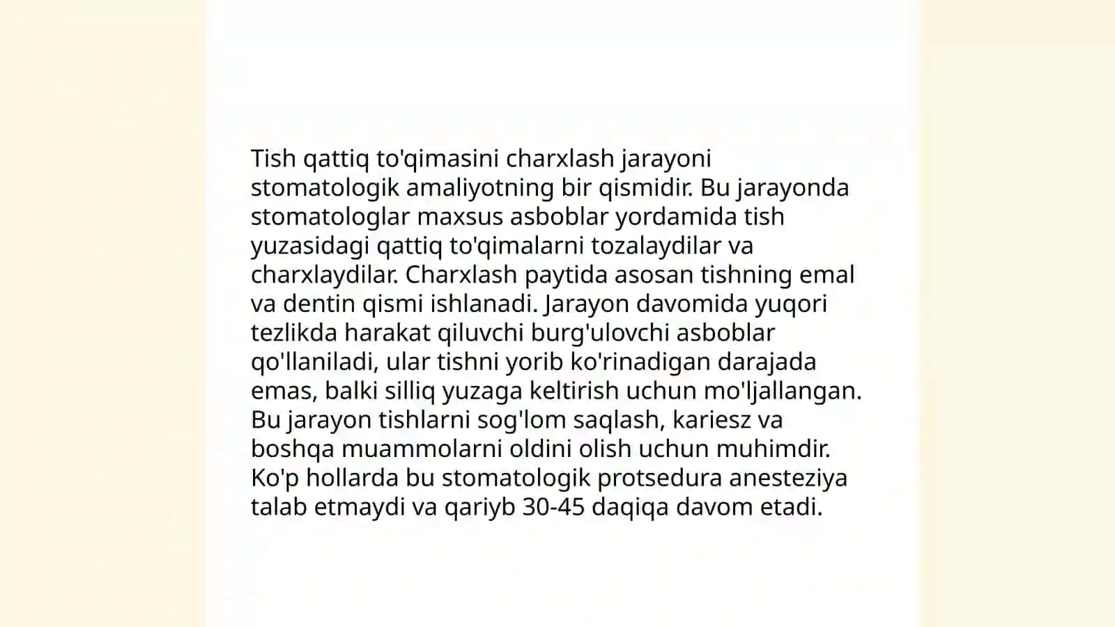 Tish qattiq to'qimasini charxlash usullari 4