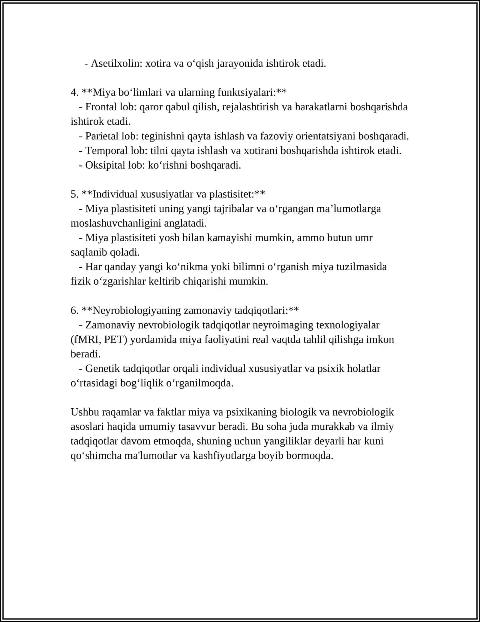 ODAM PSIXIKASINING PAYDO BO‘LISHI VA TARAQQIYOTI. ONG TURLARINING PSIXOLOGIK TAVSIFI 4