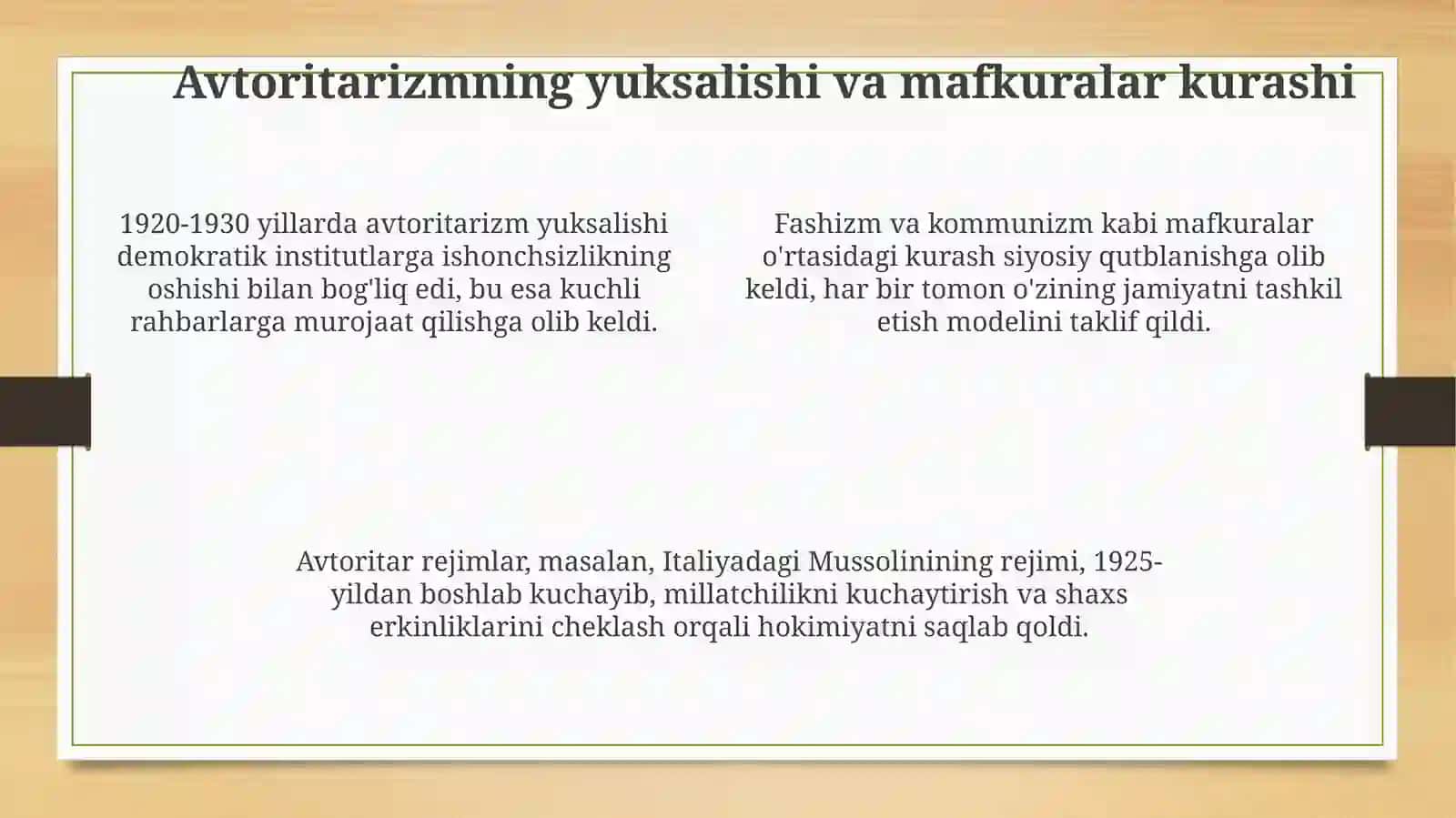 Jahon urushlari oraligʻidagi siyosiy hayot 4