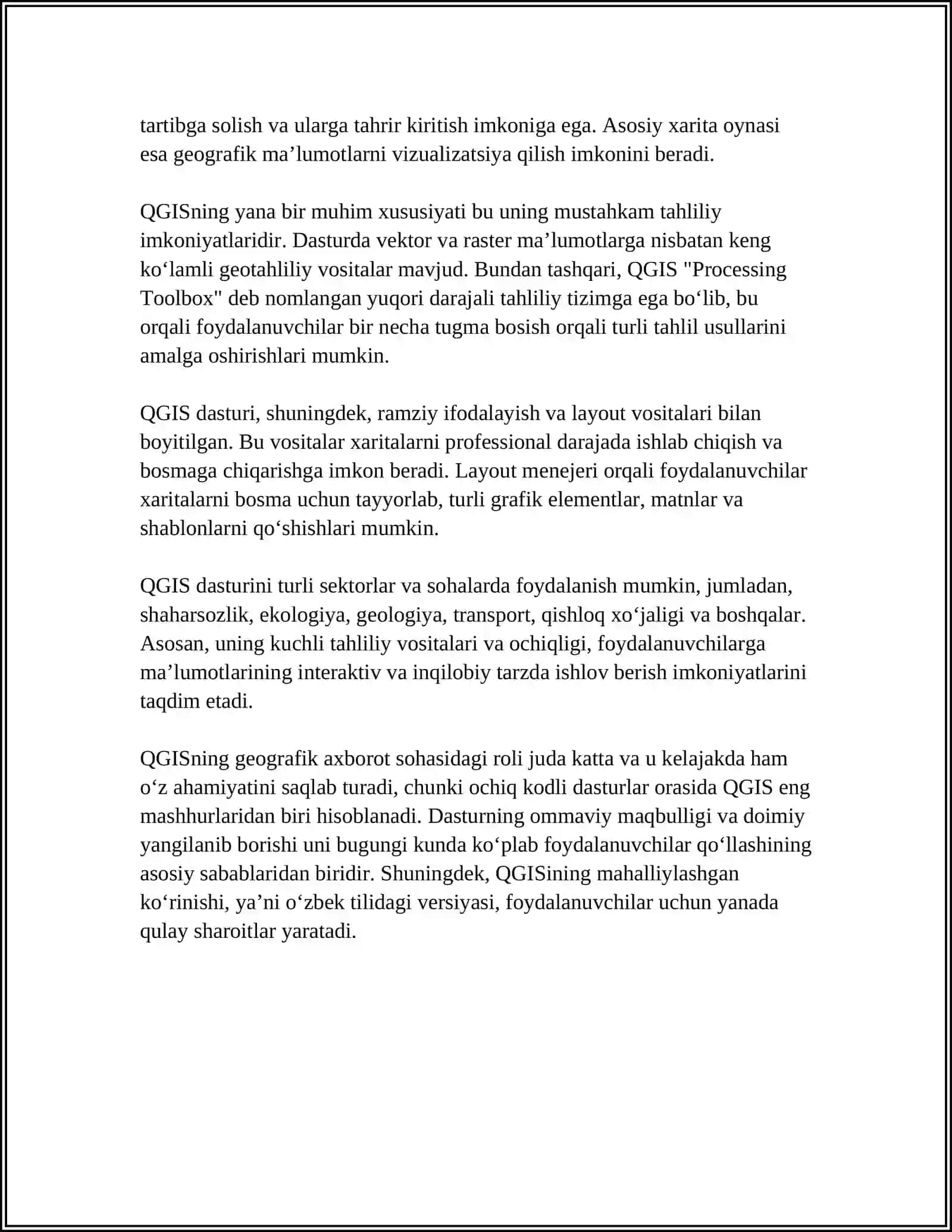 QGIS DASTURI VA UNING ASOSIY FUNKSIYALARI 4