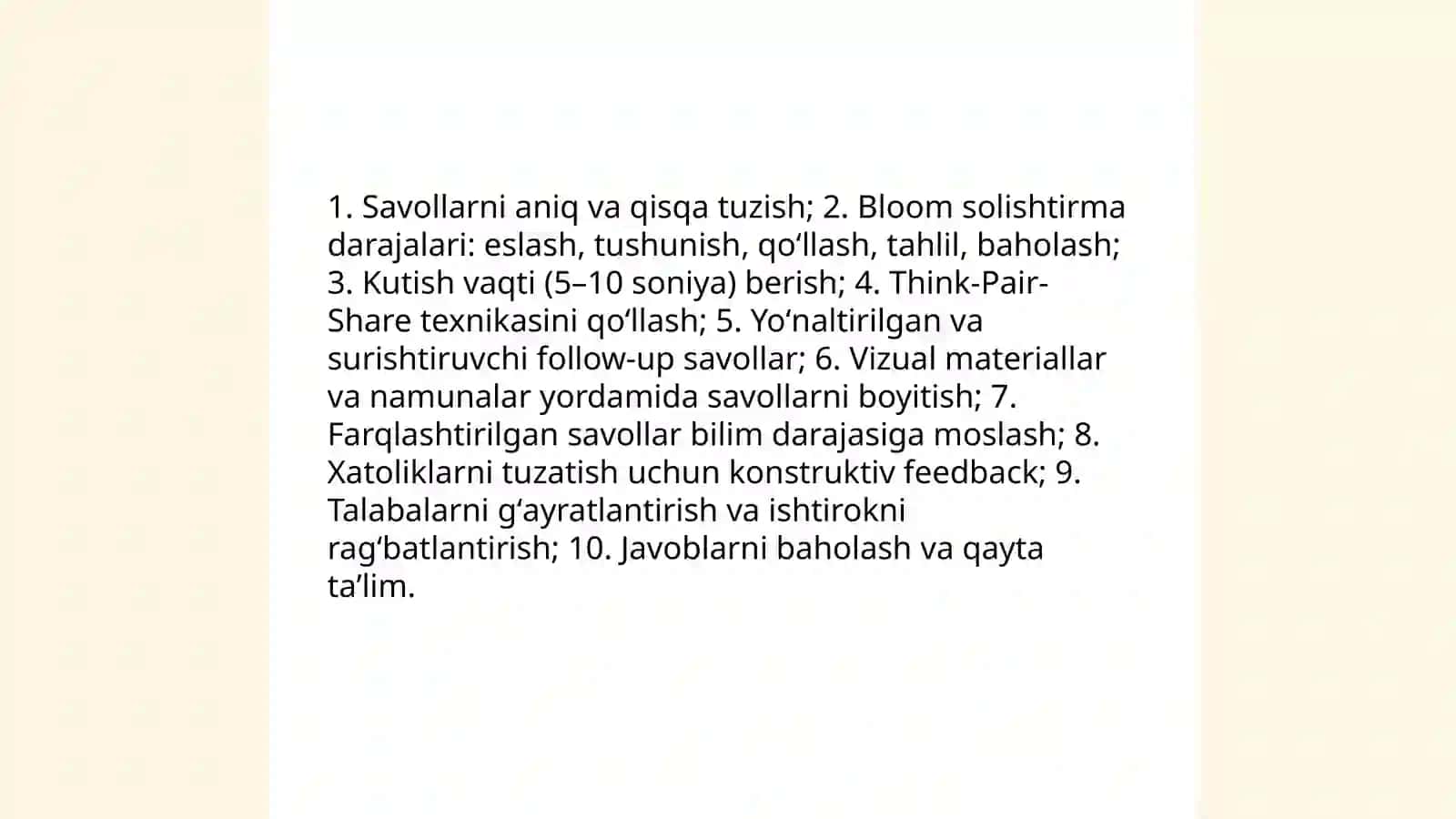 Boshlang'ich ta'lim tabiiy fanlari darslarida og'zaki va ko'rgazma metodlardan foydalanish 4