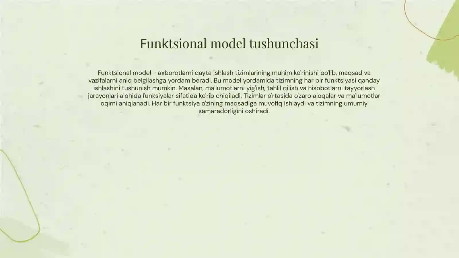 AXBOROTLARNI QAYTA ISHLASH TIZIMINING FUNKTSIONAL MODELI 4