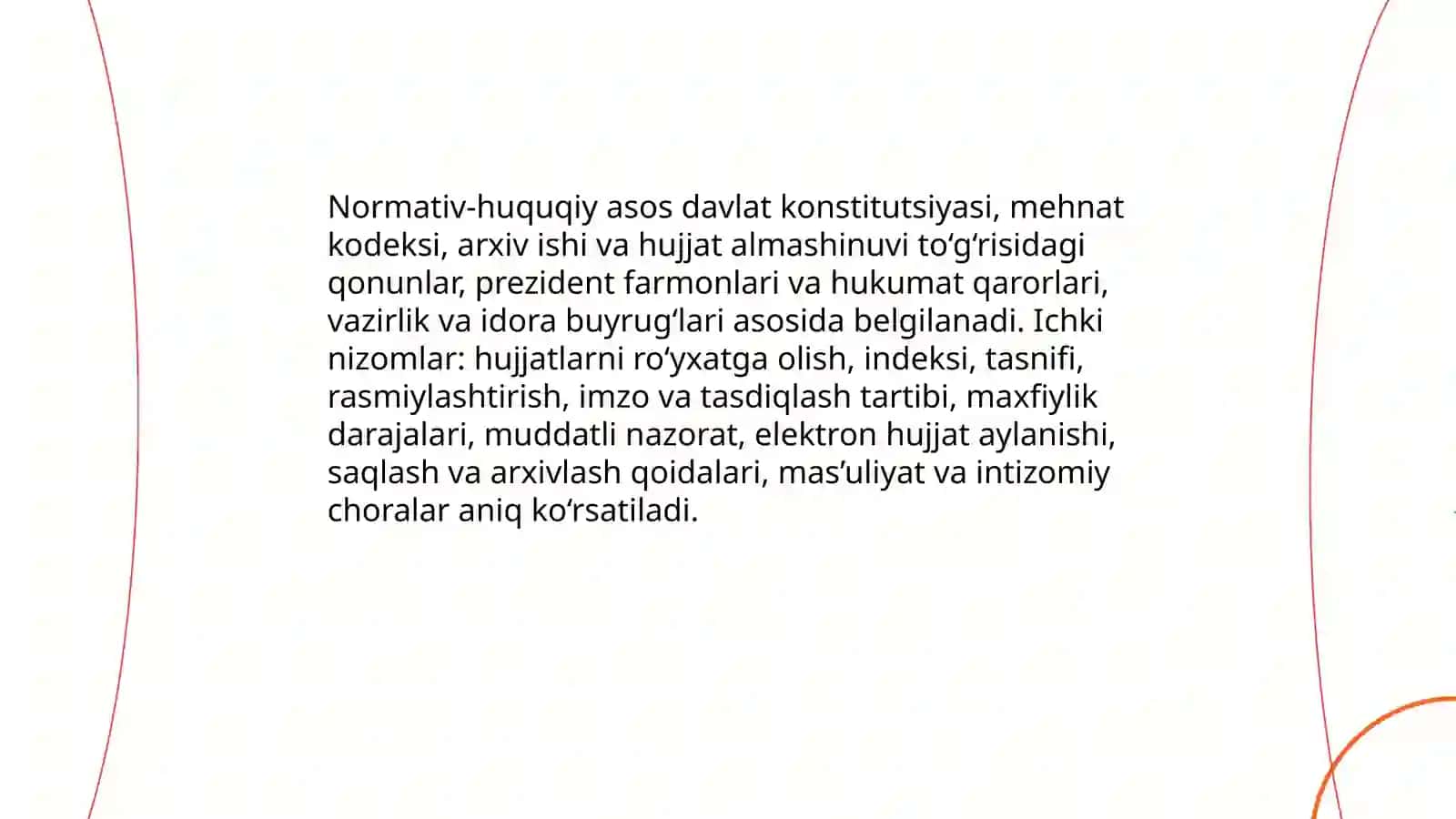 Ikkalamchi hujjat oqimining tashkiliy tuzilishi 4