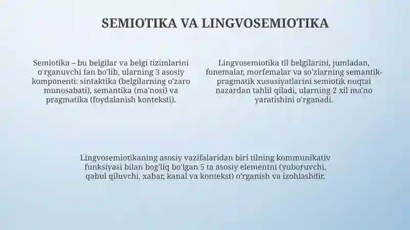 Tinish belgilari - Til sistemasi sifatida 4