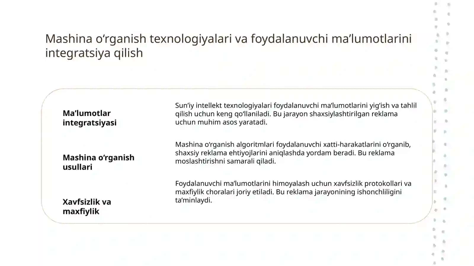 Sun’iy intellekt yordamida shaxsiylashtirilgan reklama ishlab chiqish usullari 4