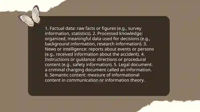 Etymology and its Influence on the Semantic Structure of "Information" 4