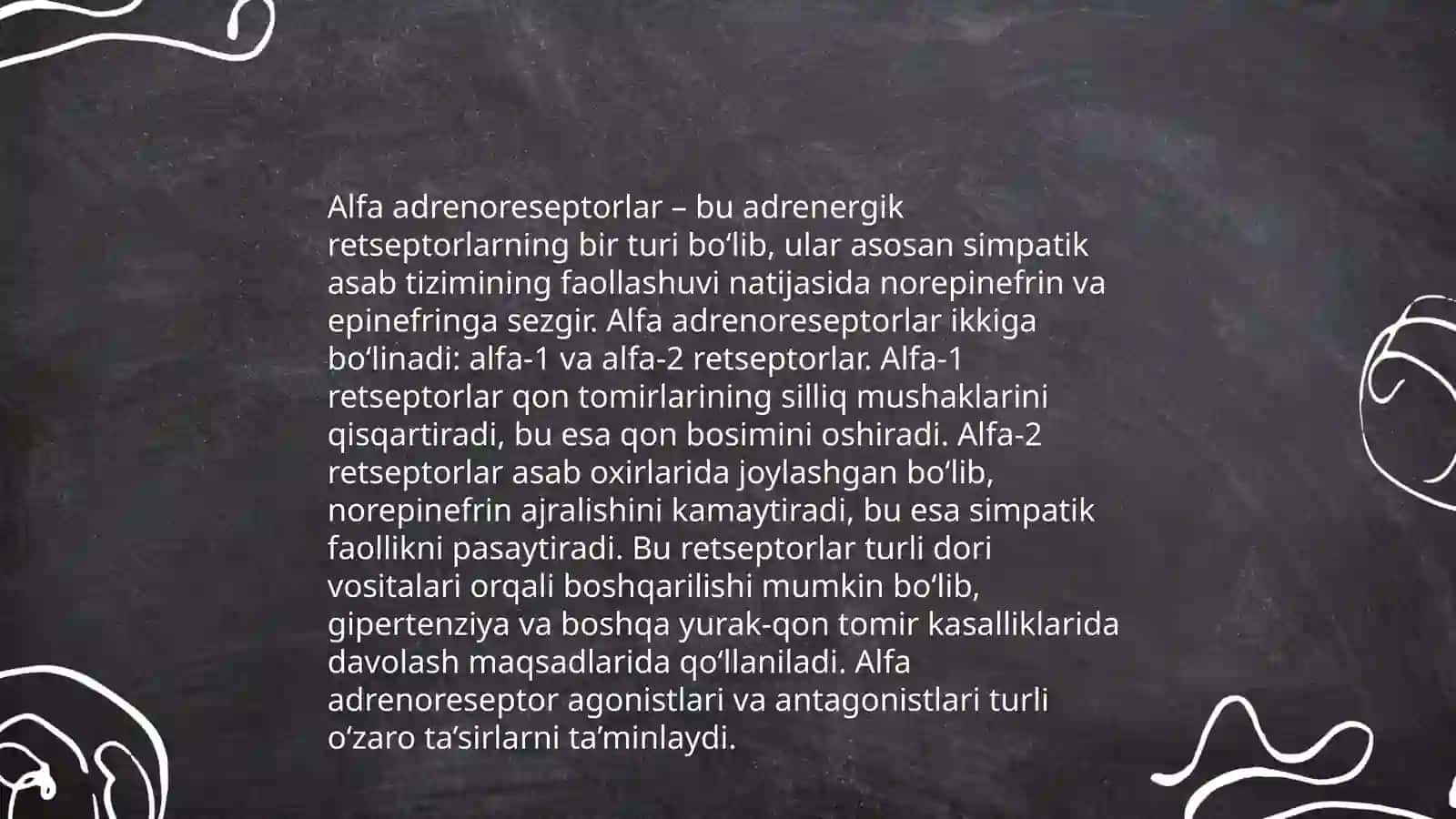Adrenoretseptorlarga tasir etuvchi moddalar 4