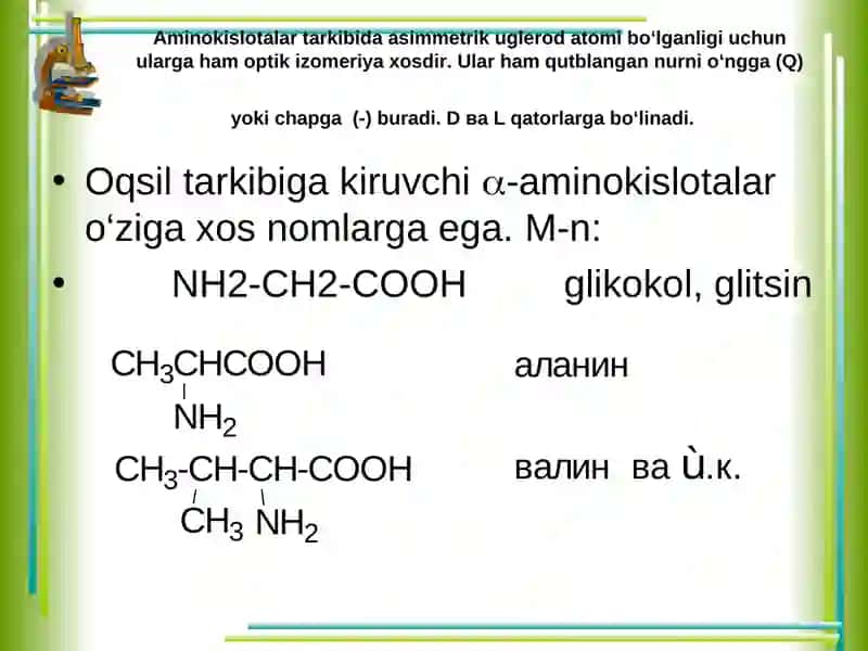 Aminokislotalarni ajratib olishDavronova Sevinch 4