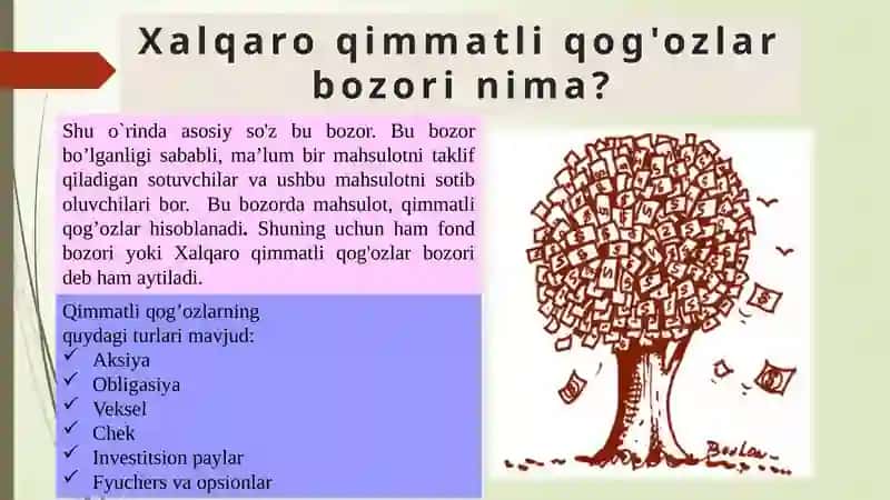 Xalqaro qimmatli qog'ozlar bozorining ishlash tamoyillari va kompaniyalar uchun uning ahamiyatini oʻrganish 4