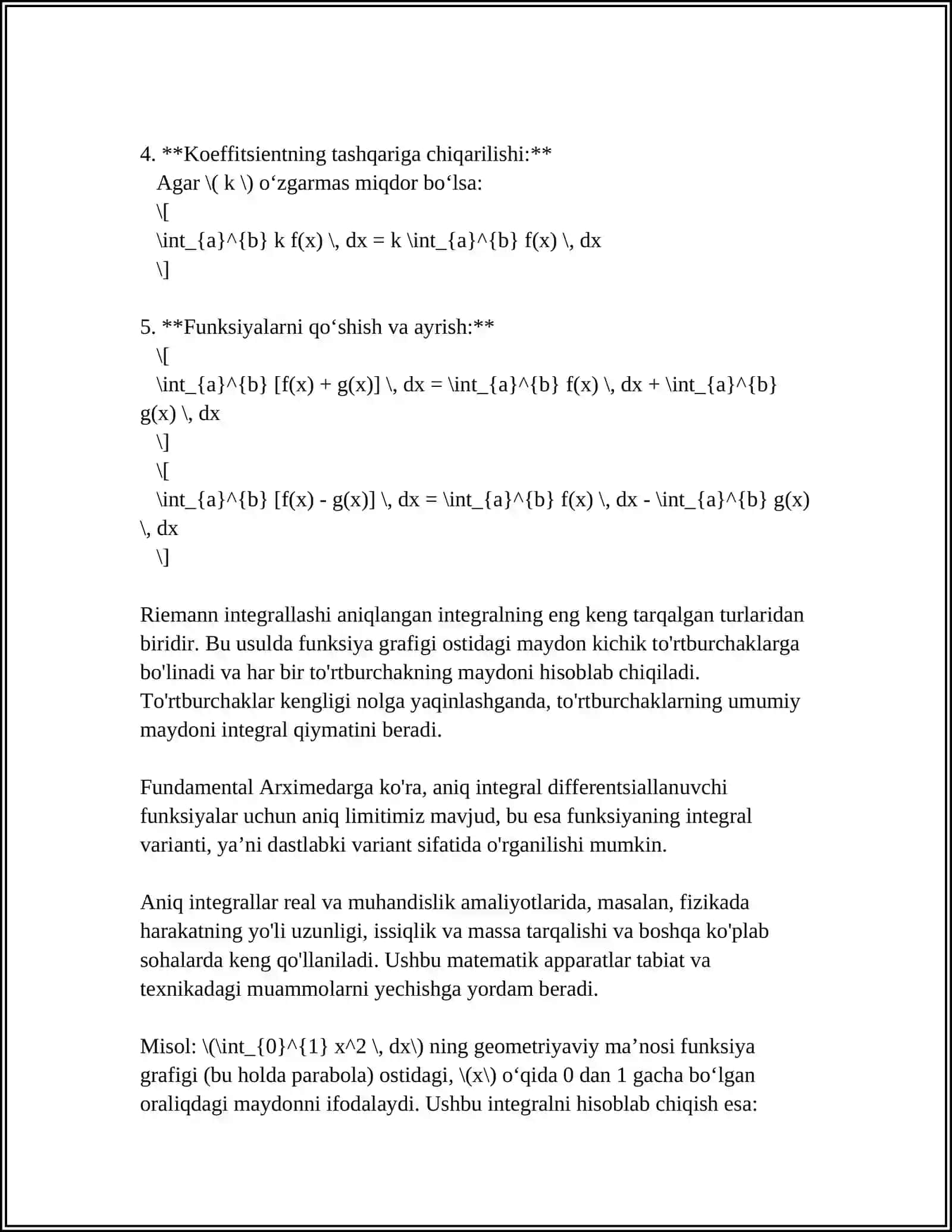 ANIQ INTEGRAL 4