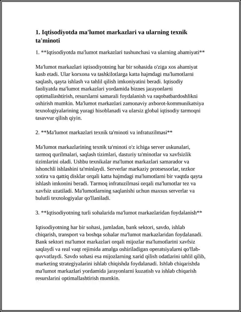 IQTISODIYOTDA ZAMONAVIY INFORMATSION-KOMMUNIKATSION TEXNOLOGIYALARNING TEXNIK TA'MINOTI 4