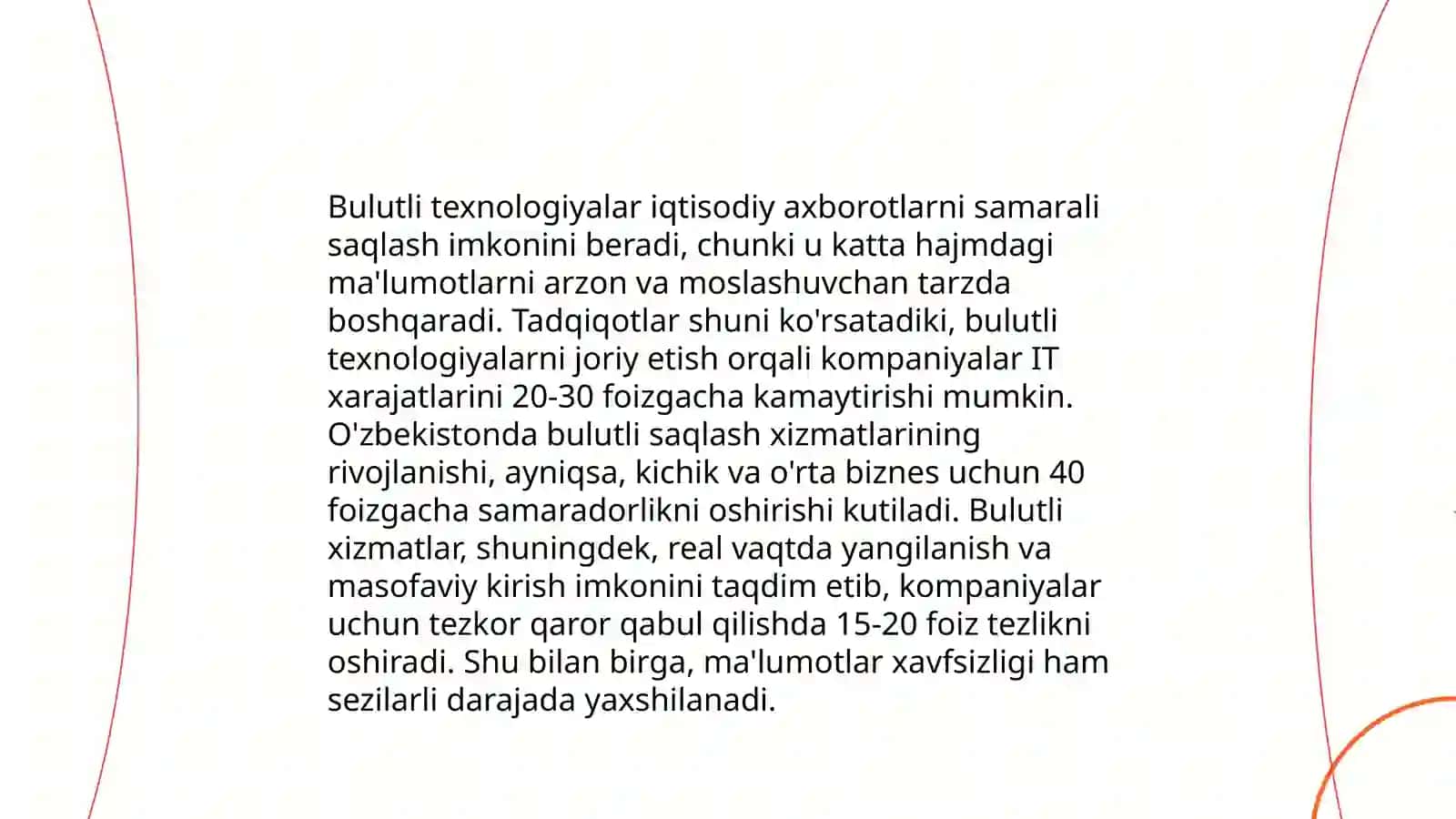 Iqtisodiy axboriotlarni qayta ishlash jarayonida bulutli texnologiyalardan foydalanish 4
