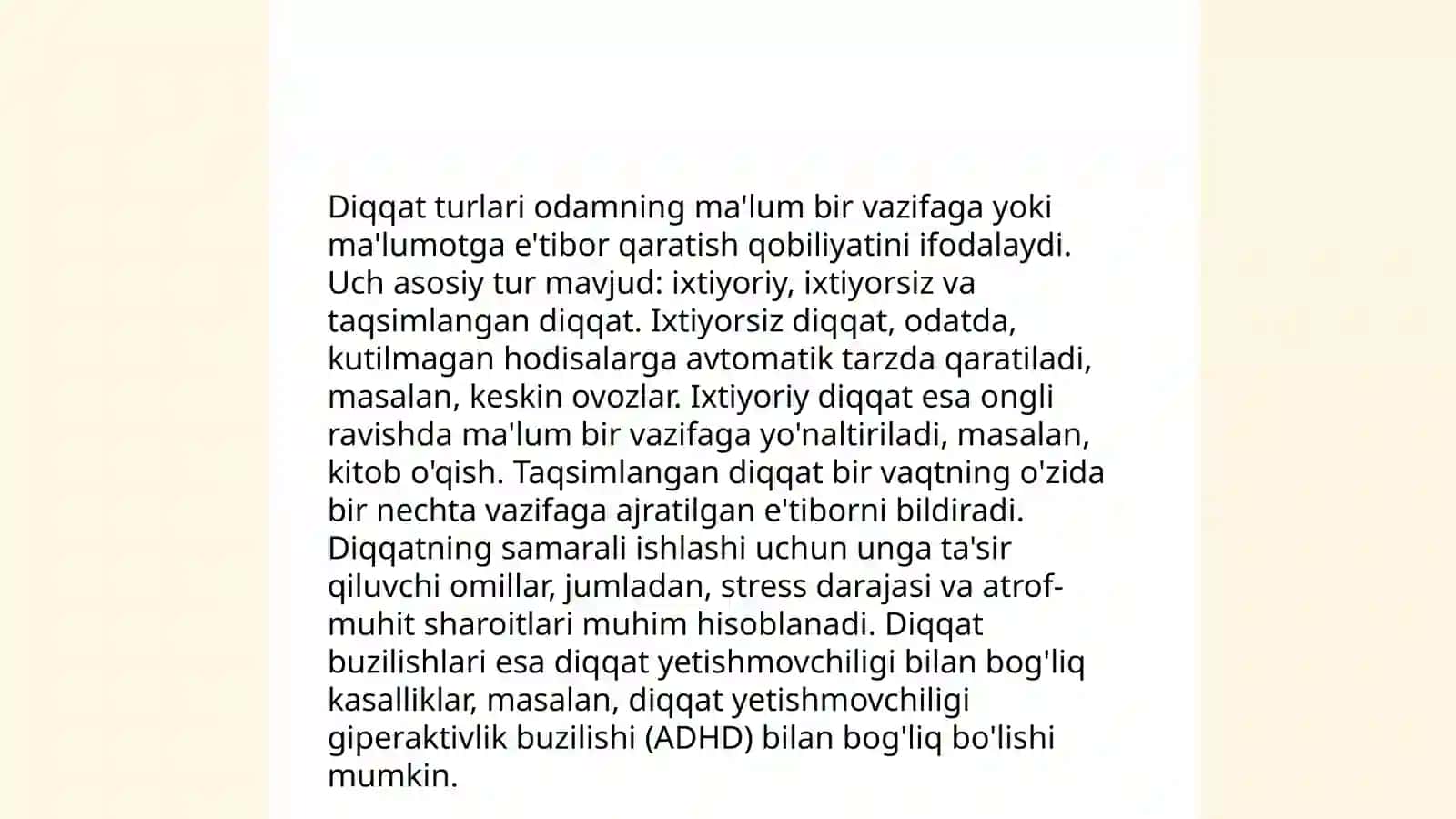 Diqqat va uning turlari 4
