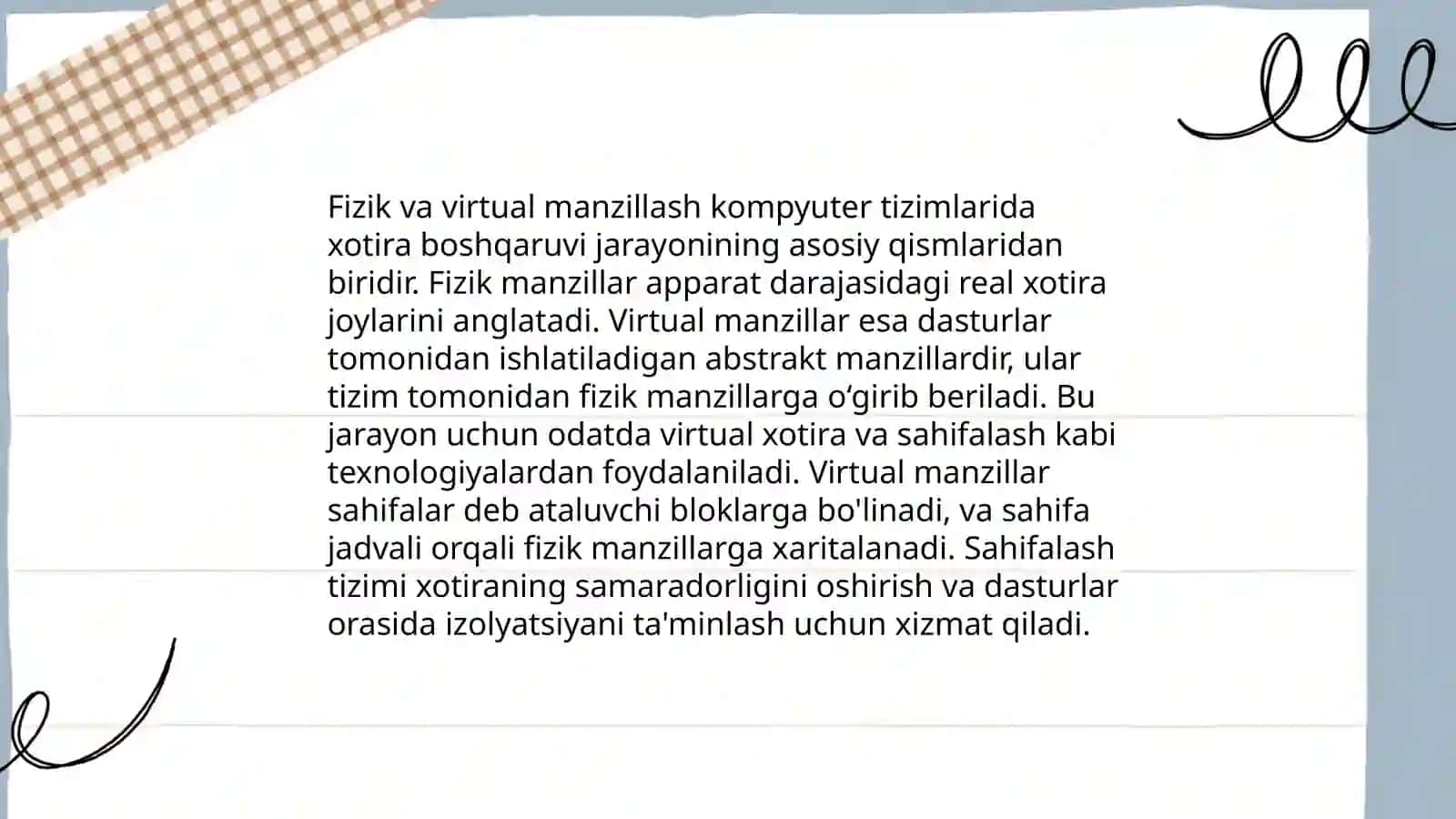 Adreslash va uning turlari. Shifrator va deshifratorlar. Tranzistor, trigger va registrlar 4