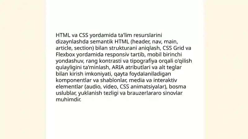 Veb-texnologiyalarga asoslangan didaktik materiallar yaratish 4