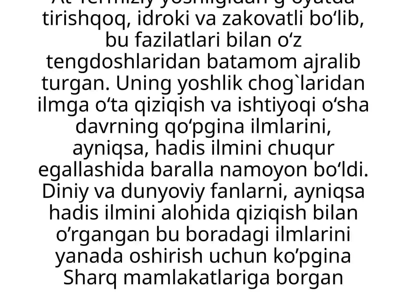 Imom- al Buxoriy va At-Termiziyning hadis ilmini rivojlantirishdagi xizmatlari 4