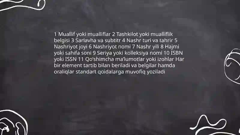 Bibliografik ro‘yhatini tuzish qoidalari 4