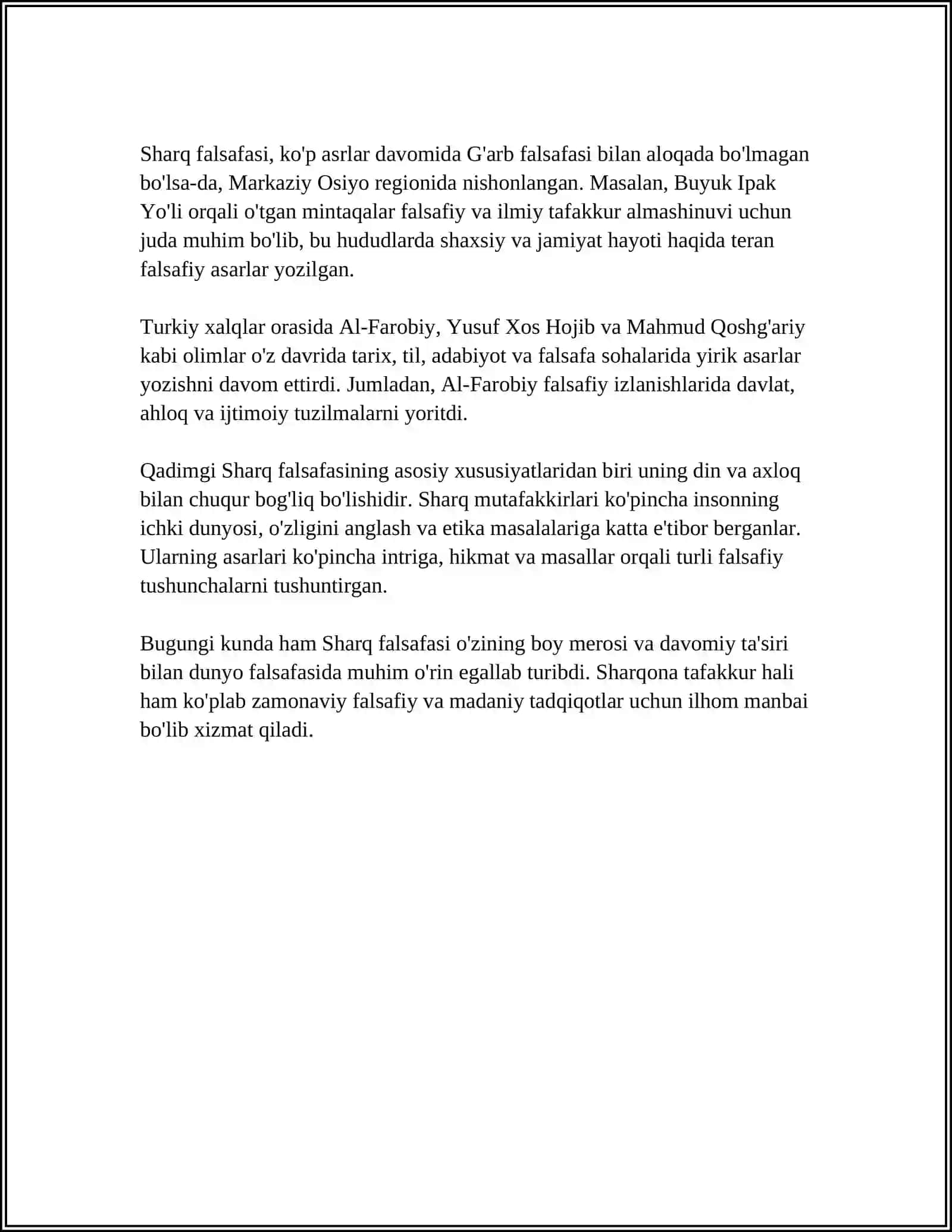SHARQ FALSAFASINING MOHIYATI VA IJTIMOIY TARAQQIYOTDAGI ROLI 4