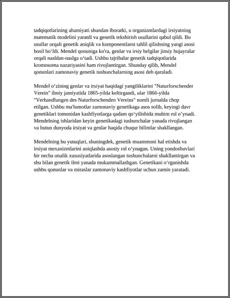 UMUMIY GENETIKA ASOSLARI.GENETIKA FANI TEKSHIRISH USULLARI 4