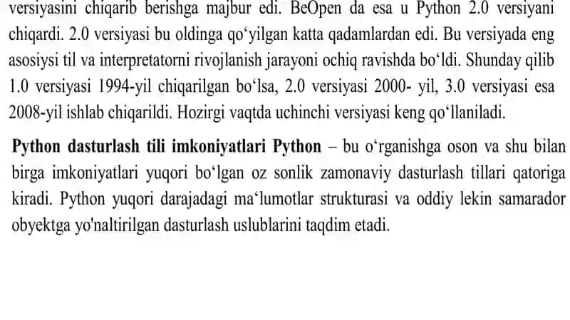Python dasturlash tili va uningdasturlash muhiti 4